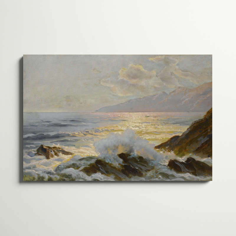 «Main Seascape II», peinture sur toile, H 32 po x l 48 po