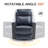30.5 "W Manual Genuine Leather Swivel Rocker Recliner Vintage Recliner With Heated Massage-714923860