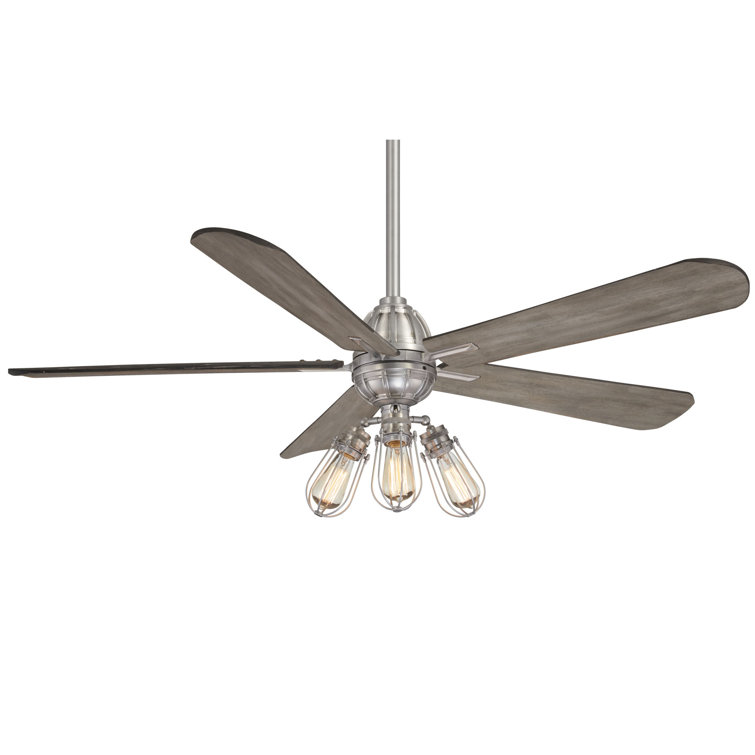 56" Alva 5 - Blade LED Standard Ceiling Fan with Remote Control and Light Kit Included