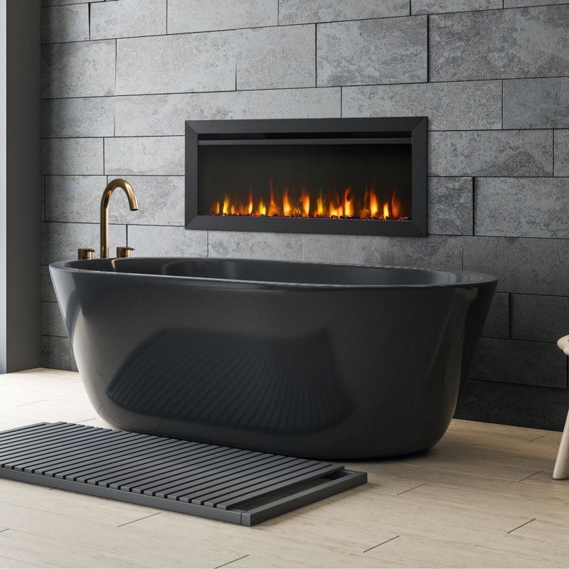 SimpliFire 40-in Allusion Slim Linear Electric Fireplace SF-ALLS40, 40" W