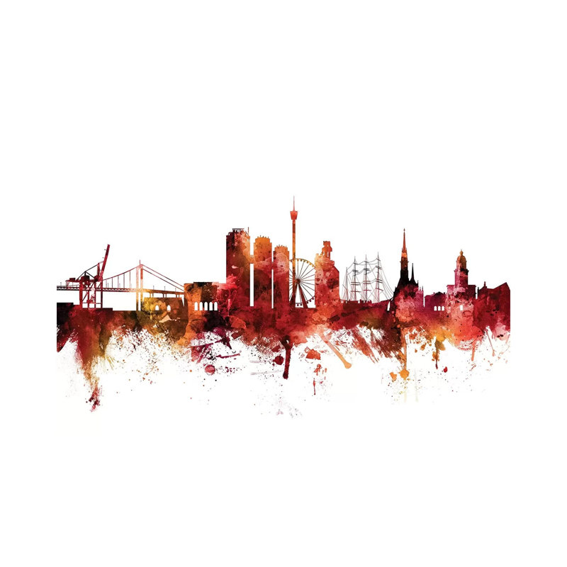 Gothenburg, Sweden Skyline by Michael Tompsett - 1 Piece Wrapped Canvas Wall Art, 66.04 cm H x 45.72 cm W x 3.175 cm D