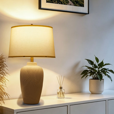 Modern Textured Ceramic Table Lamp Touch Control Lamp
