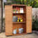 Beneouya 60-Inch Solid Wood Storage Shed With Vertical Garden Design