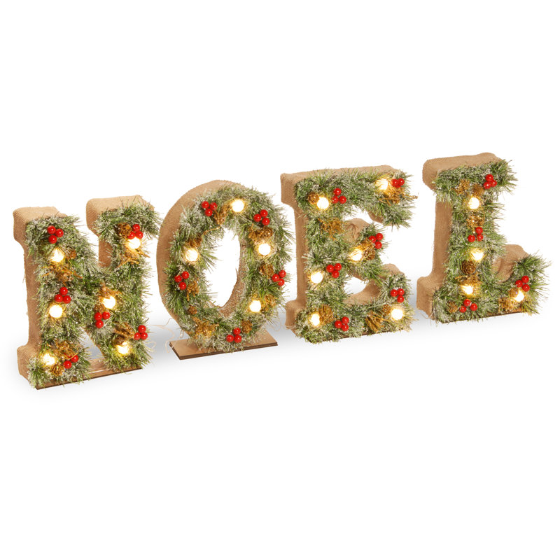 36" Pre-Lit NOEL Decoration