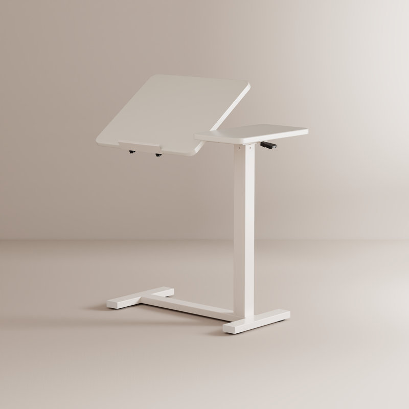 Restful Adjustable Angle Reading End Table, White