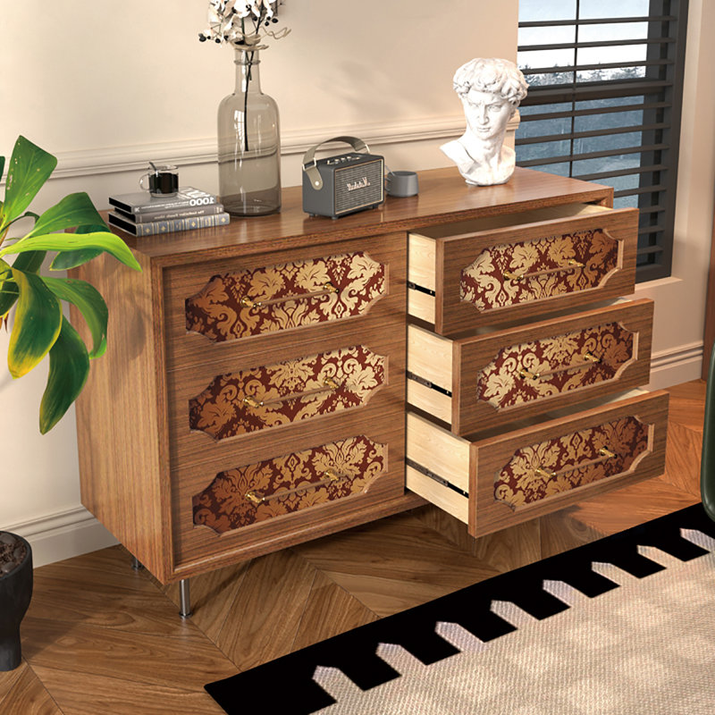 Commode décorative en métal 6 tiroirs