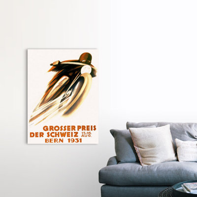 «Grosser Preis Der Schweiz, 1931» par Ernst Ruprecht, reproduction sur toile