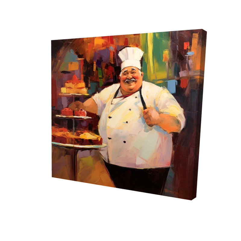 Toile blanche Jolly Chef | Art de la cuisine pour la maison