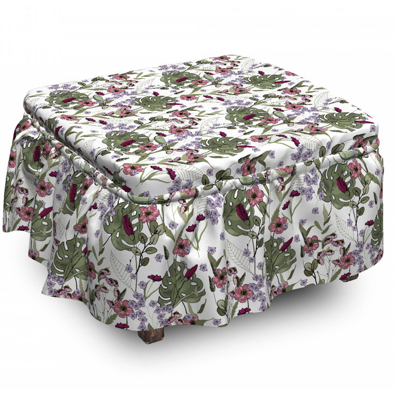Box Cushion Ottoman Slipcover