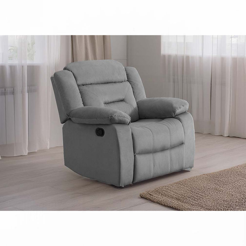 Fauteuil inclinable manuel en velours