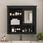 Armoire de salle de bain murale avec miroir, armoire à pharmacie murale avec 4 tablettes, armoire de rangement avec miroir pour porte de toilette-933052182