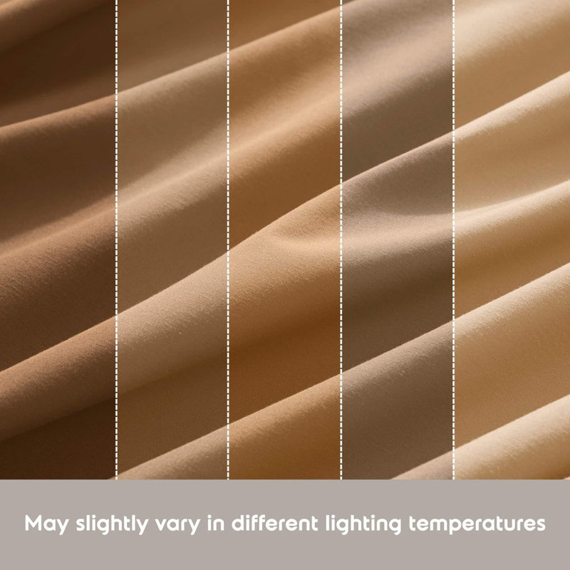 Hotel Collection Soft Breathable Bed Sheet Set with Deep Pocket Fitted Sheet, King, Mocha