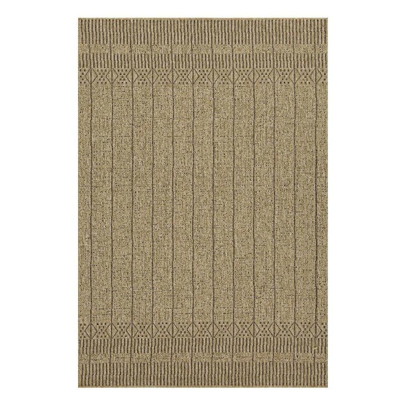 Neutral Indoor/Outdoor Area Rug, Rectangle 5'3" x 7'3"