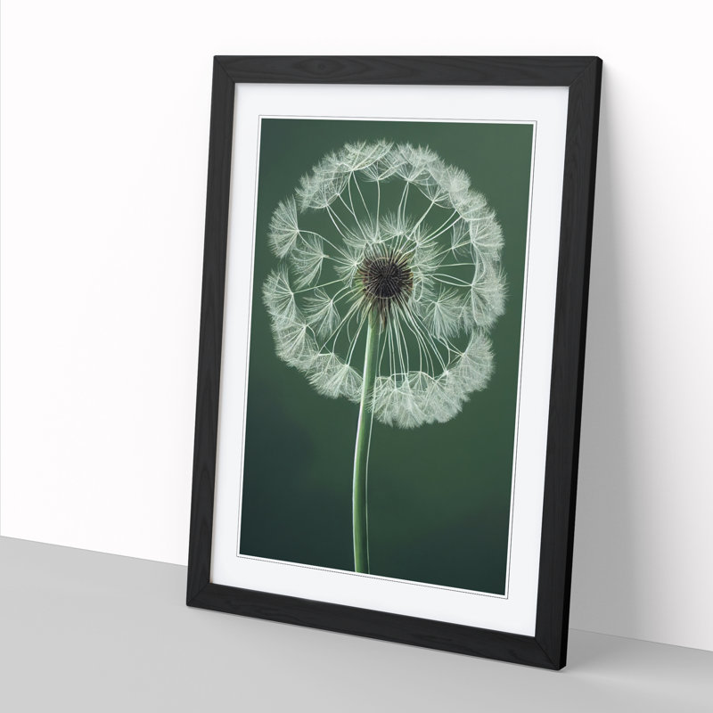 Malinta Dandelion Portrait Vol.2 - Framed Print, 46" H x 34" W, Brown