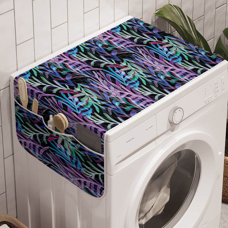 Ensemble de 2 bacs à linge de 47 po x 18,5 po noirs et multicolores East Urban Home