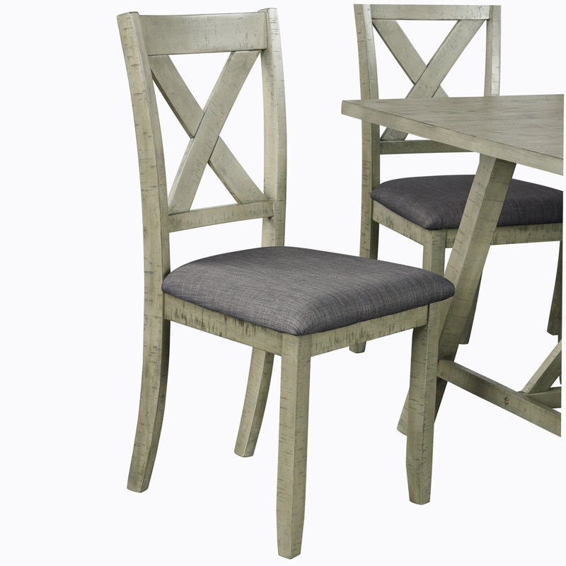 Adhil 6 - Person Solid Wood Top Four Leg Base Dining Set
