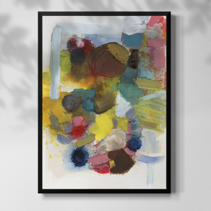 " Everything At Once I ", Picture Framed Canvas, 20" H x 16" W, Black