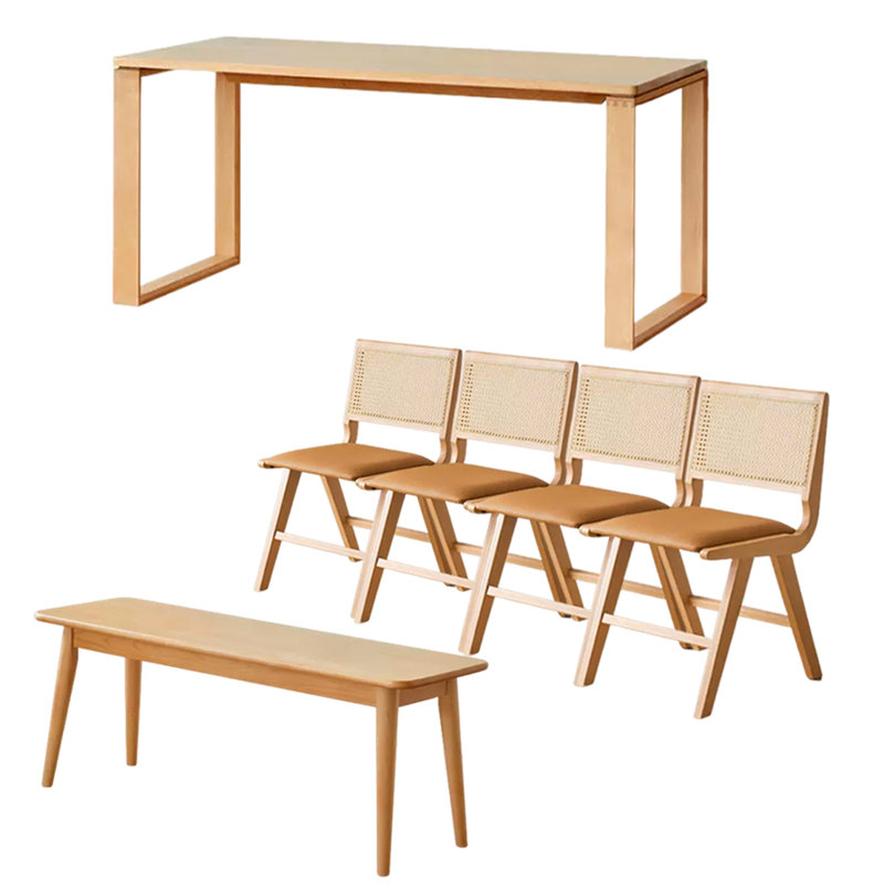 Long table work table Solid wood large board table, 29.52"H x 62.99"L x 31.49"W