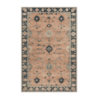Machine Washable Overdyed Brown Area Rug