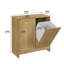Armoire de rangement pour panier à linge inclinée et autoportante avec panier amovible