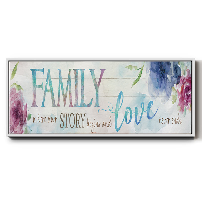 Family Love Story - toile encadrée, H 20 po x l 50 po