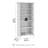 Tall 5 Shelf Bookcase in Pure White-296965741