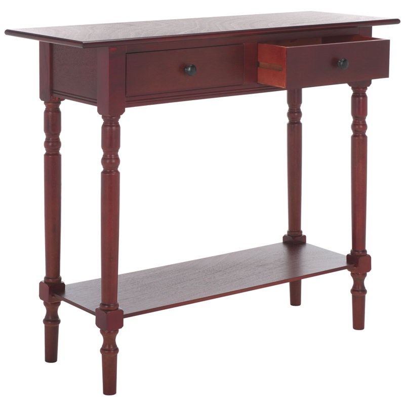 Brookshire 239.22cm Solid Wood Console Table, Dark Cherry