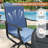 6-Person Patio Dining Set with Rectangular Dining Table and 6 PVC-coated polyester Swivel Chairs-1730936318