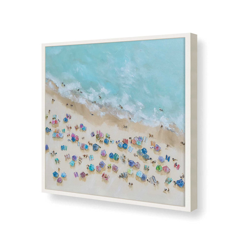 «Summer Crowd», reproduction d'art, Blanc opaque, H 13,5 po x l 13,5 po