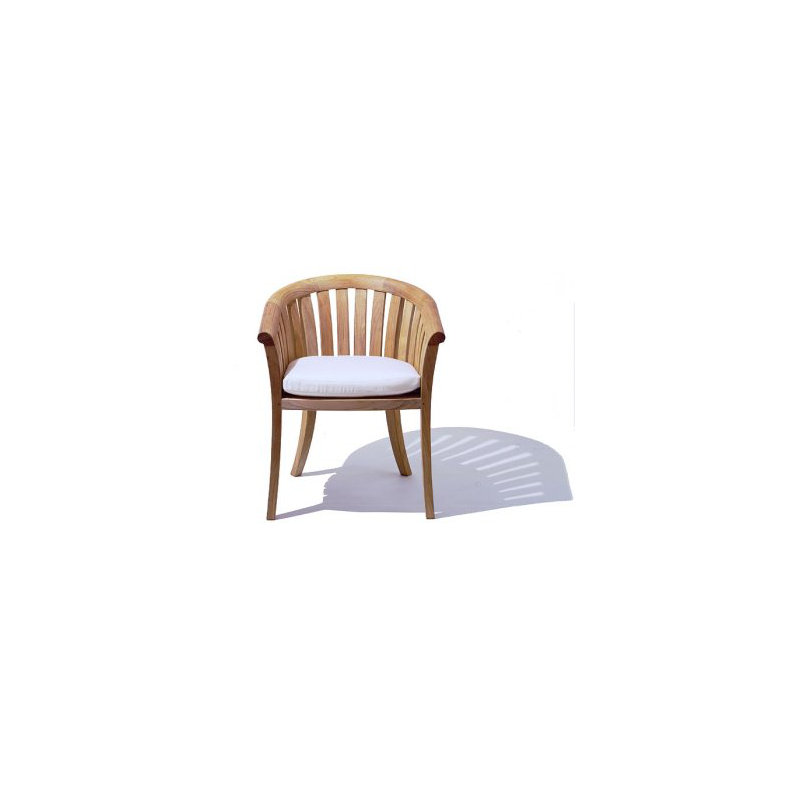 3 Pcs Grade-A Teak Wood Dining Set: 36" Round Table And 2 Lenong Arm Chairs #11LN0702, 4