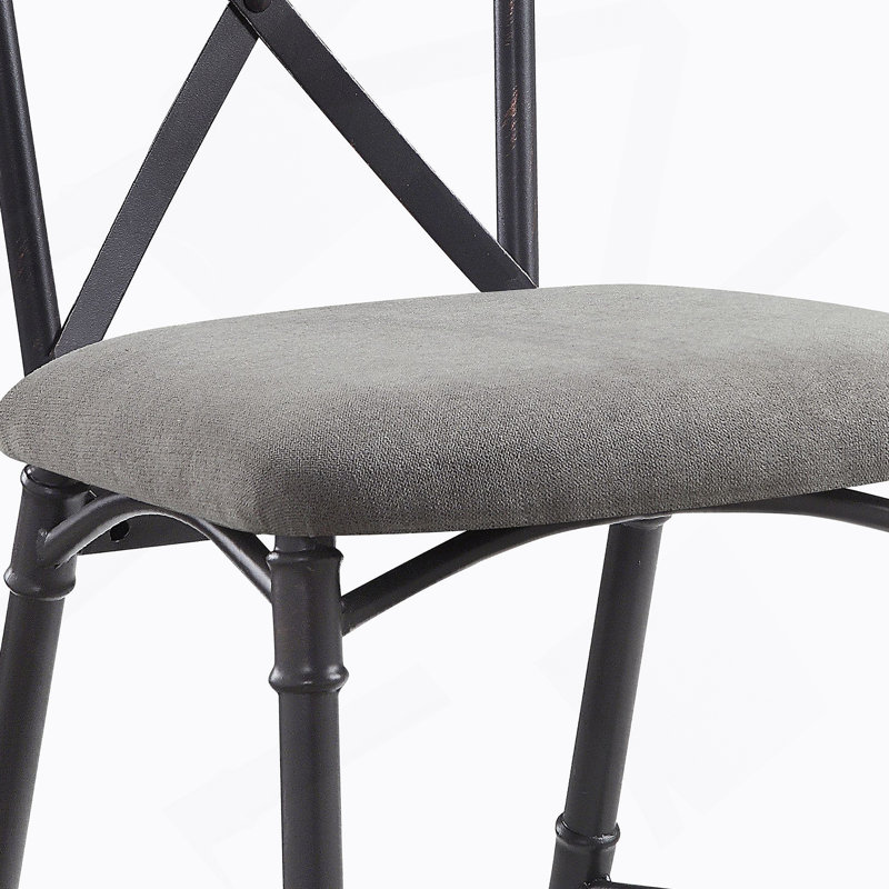 Charmant ensemble de chaises d'appoint en métal et en tissu pour des sièges élégants