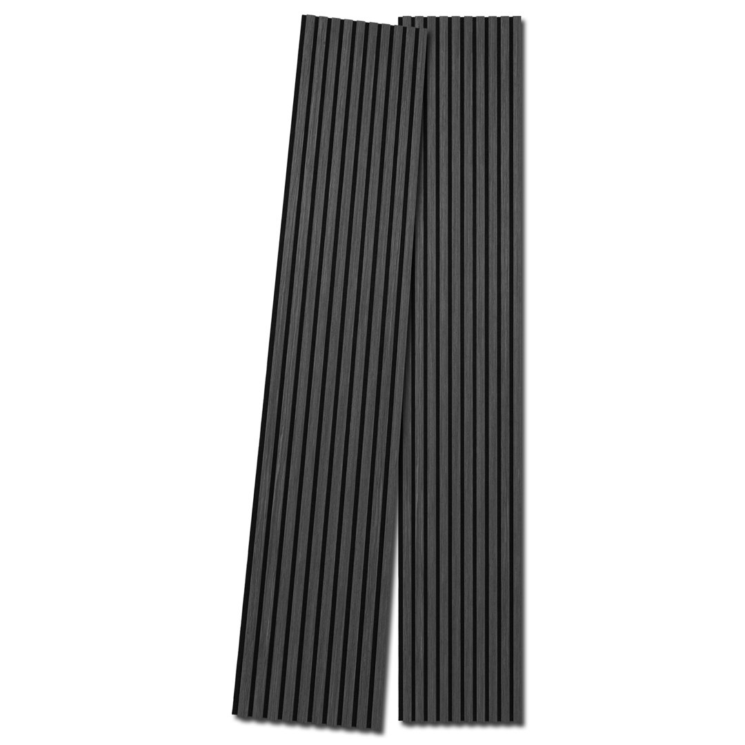 2Pcs 16''x104'' Wood Look Acoustic Wall Paneling,3D Sound proof Slat Wall Panels for Interior Wall Decor（23 sq.ft./Case） Art3d 