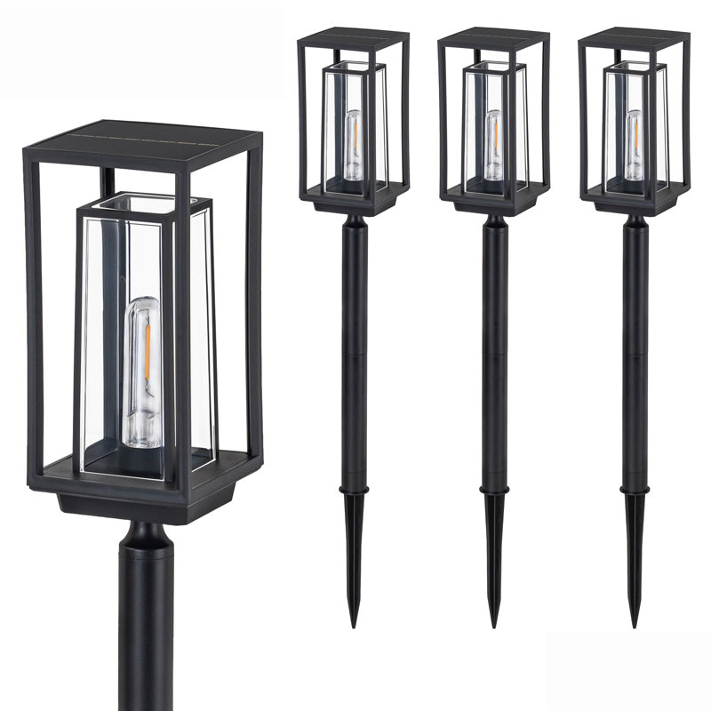 Black Solar Led Outdoor Path Lights