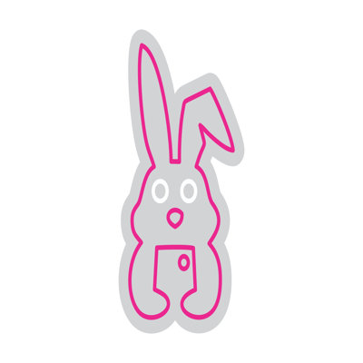  | Enseigne néon Rabbit Design | Fabriqué avec des tubes néon flexibles durables offrant un éclairage lumineux et uniforme pendant plus de 50 000 heures sans décoloration | 20 x 12 | Rose vif, blanc chaud