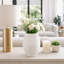 Sagebrook Home 13" Talland Small 3D Printed Porcelain Vase, Ivory-1852905480