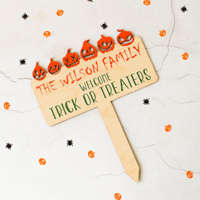 Lemon Halloween Trick or Treat Sign