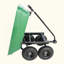 Camion à benne basculante pliante de jardin en poly avec cadre en acier 10 pouces. Pneu pneumatique capacité du corps 300 Lb 55 L