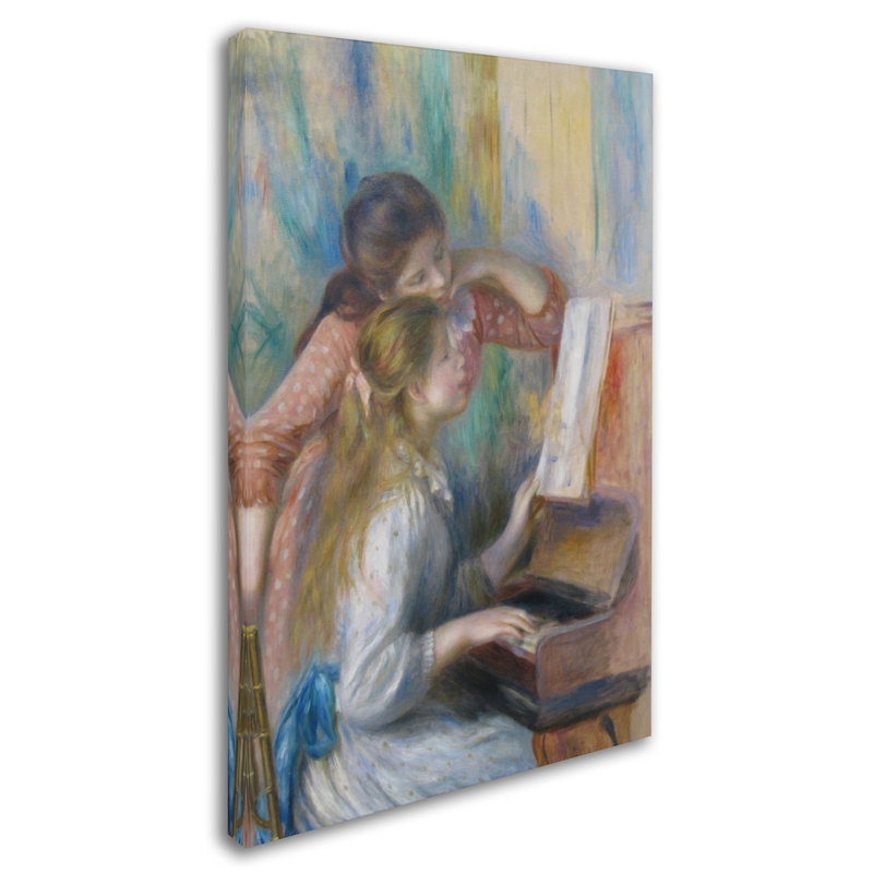 «Young Girls At The Piano», reproduction sur toile tendue, H 47 po x l 30 po