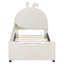 Lit de jour simple rembourré avec tête de lit en forme d'oreille de lapin, beige-945682472