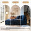 Chaise longue modulable rembourrée en fausse fourrure de lapin en flanelle avec accoudoirs et coussins décoratifs-1305676649-1308474895