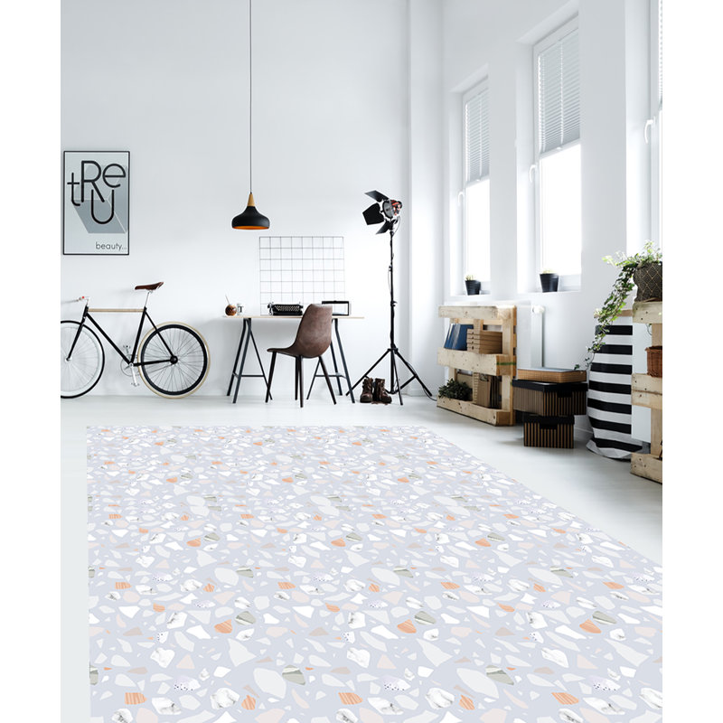 Avilyn Terrazo Grey Indoor/Outdoor Mat, Rectangle 133 x 200cm