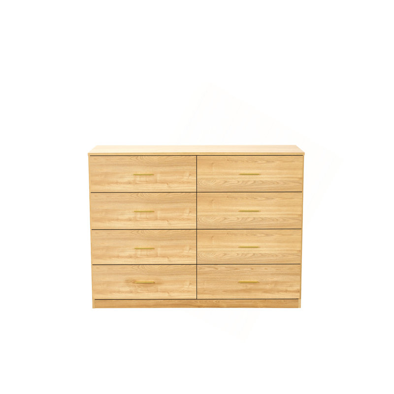 Commode moderne à 8 tiroirs pour la chambre à coucher - Vaste commode de rangement, robuste et sécuritaire