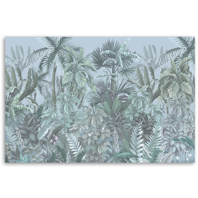 Tropical Leaves And Trees - No Frame Print on Canvas