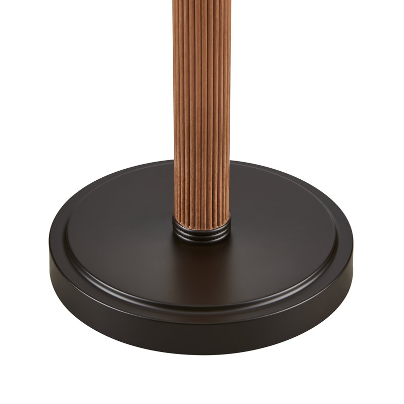 63” Standard Floor Lamp with Beige Fabric Shade