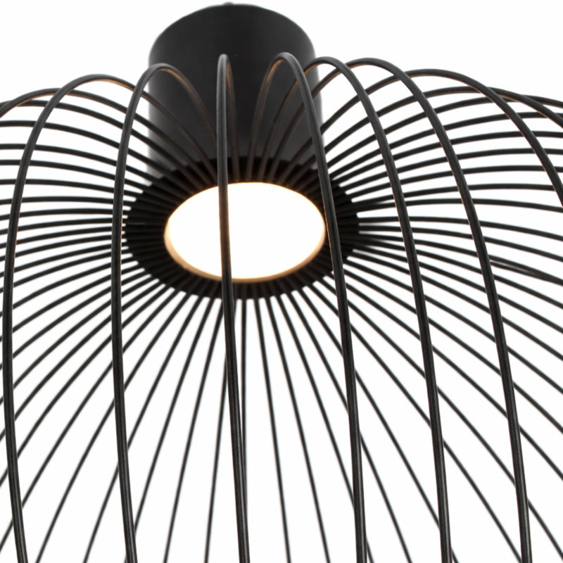 Luminaire suspendu cage sphérique à DEL Orland - noir mat - l 12 po x H 15,25 po, L 12 po x H 15,25 po