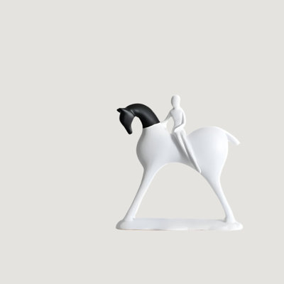 Modern Artistic Horse Statue And Rider