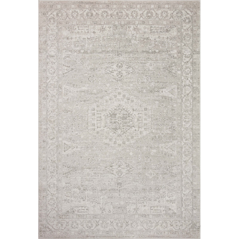 Tapis argenté / ivoire Loloi II Odette, Rectangle 4 pi x 6 pi