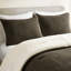 Édredon en chenille gaufrée pour très grand lit - 100%, couleur brune, 2 taies décoratives, lavable à la machine, tricot inversé en tissu réversible-122454244
