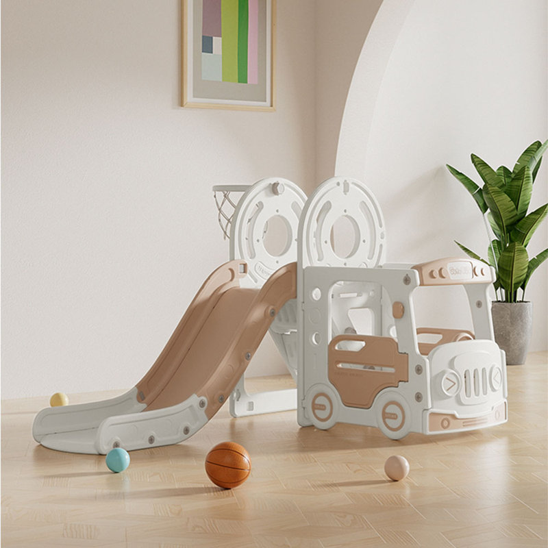 Harriet Bee Indoor Slide, Blue/White/Yellow