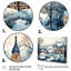 Paysage hivernal de la ville russe III - Art mural paysage d'hiver pour le salon-801983300-801983350
